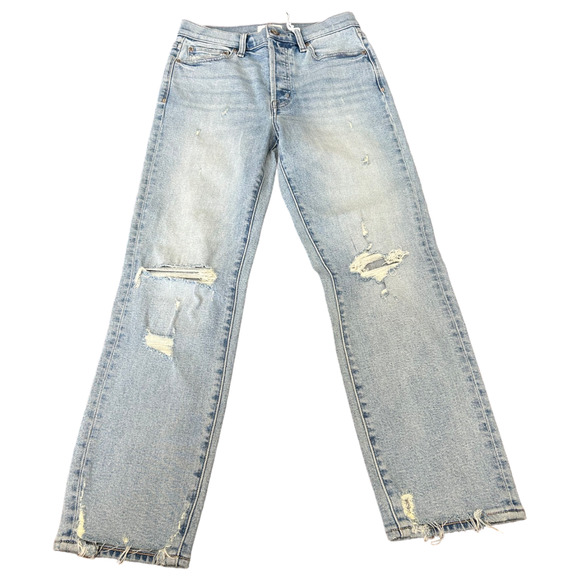 PISTOLA Charlie Jeans Womens Blue Size 26 Button Fly Straight Leg Distressed NWT - Picture 1 of 11